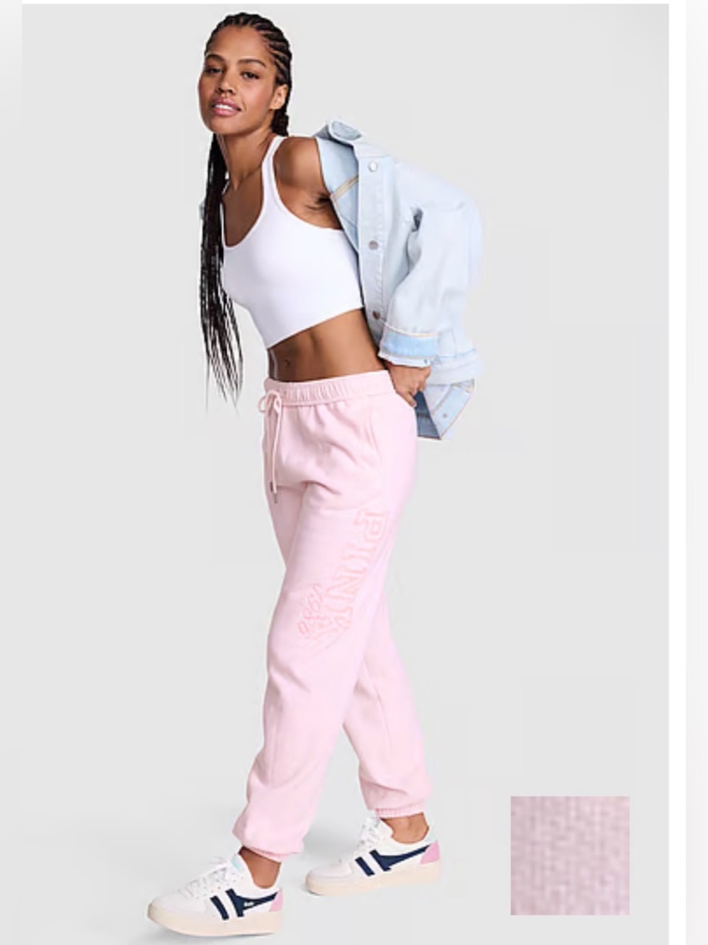 PINK Victoria's Secret Light Pink Logo Joggers